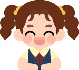 Flat Design Child Faces for Educational Materials