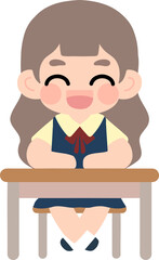 Flat Design Child Faces for Educational Materials