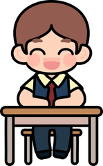 Flat Design Child Faces for Educational Materials