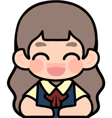 Flat Design Child Faces for Educational Materials