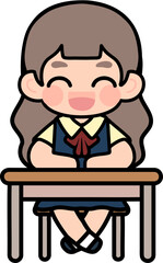 Flat Design Child Faces for Educational Materials