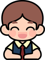 Flat Design Child Faces for Educational Materials