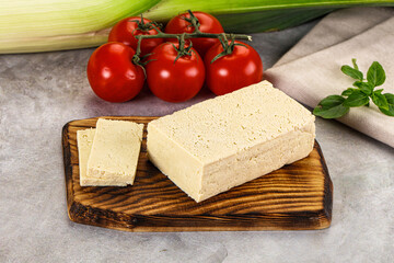 Soya vegan tofu cheese brick