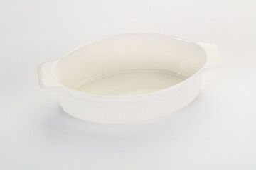 White ceramic empty bowl dishware