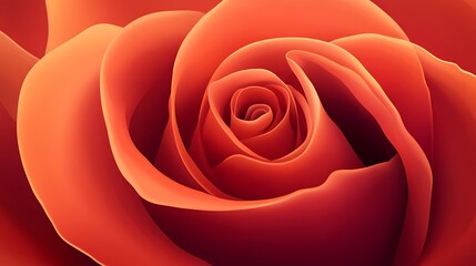 Orange Rose Closeup Bloom.