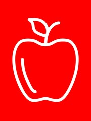 red apple vector illustration