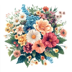 Fotobehang bouquet of flowers © Ольга Коваль