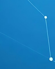 Abstract Network Connections: Blue Background with Nodes