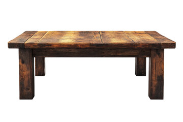 Rustic Reclaimed Wood Tabletop Perfect for Rustic Designs Isolated on Black Background Showing on transparent background