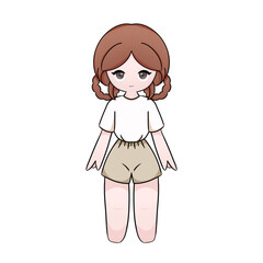 cartoon, cute, chibi, chibi  girl, character cibi, person kid, kawaii illustration, kawaii girl, chibi illustration, design, vector, illustration, people, closeup, beautiful, person, natural, cibi, ic