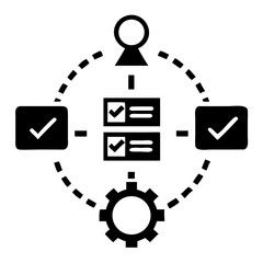 Task Deadline Icon for Business Project and Task Planning Business icons Vector Illustration