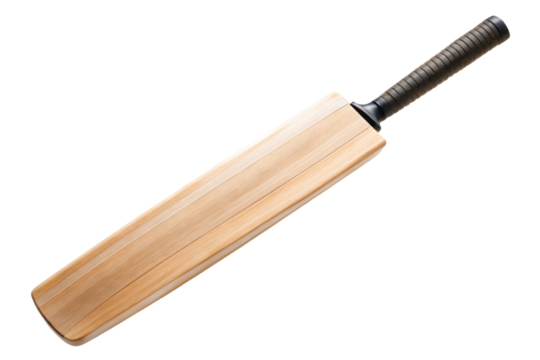 Wooden cricket bat with ergonomic handle