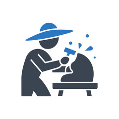 Stoneworker Sculptor Artisan Icon