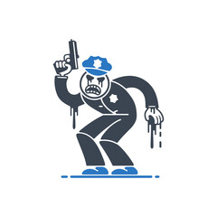 Zombie Police Officer Icon