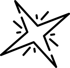 Star line editable icon. Editable stroke. Vector illustration.