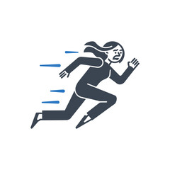 Female Runner Sprint Icon