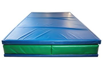 Gymnastics safety mat with thick cushioned surface