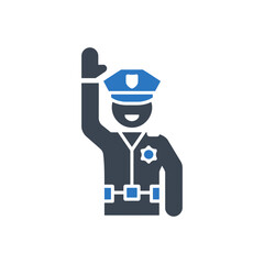 Police saluting icon