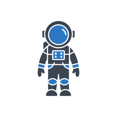 Standing Astronaut Figure Icon © Visual language