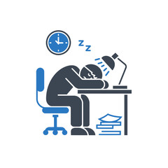 Exhausted Worker Icon