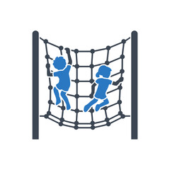 Children Play Climbing Net Icon