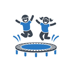 Trampoline Jumping Fun Icon