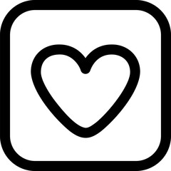 Heart line editable icon. Editable stroke. Vector illustration.