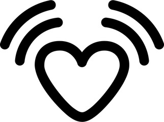Heart line editable icon. Editable stroke. Vector illustration.