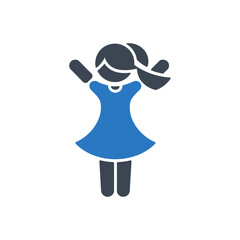 Girl Arms Raised Icon