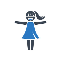 Girl Arms Extended Icon