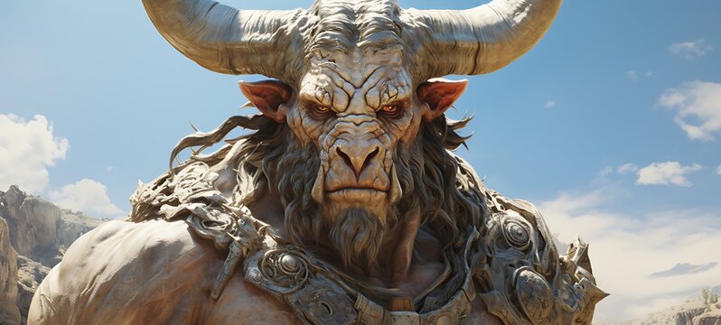 Mini world of minotaur, ai generative