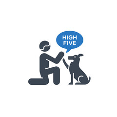 High Five Dog Icon