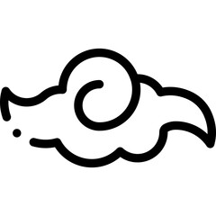 Korea line editable icon. Editable stroke. Vector illustration.