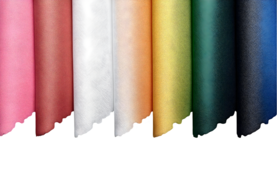 Rolled Abstract Colorful Textures Displayed on Black Background PNG Illustration