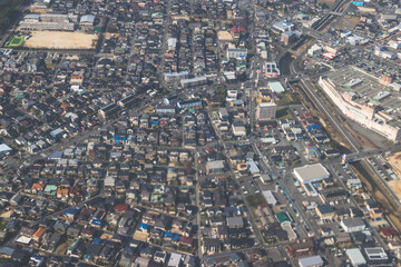 Fototapeta premium View of an Urban Neighborhood with Buildings and Streets in a City