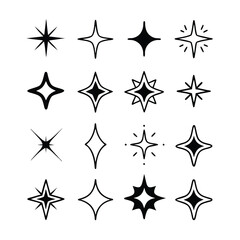 black and white stars