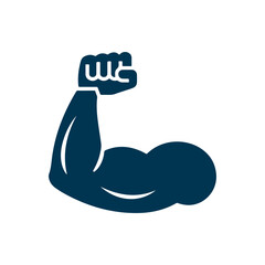 muscle arm flex fitness gym strength icon