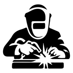 Welder silhouette vector art
