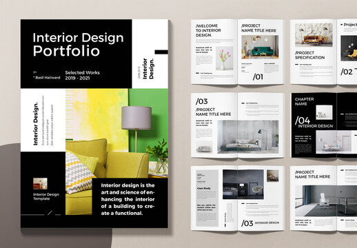 Modern And Creative Interior Design Portfolio Layout