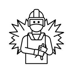 welder clipart vector design