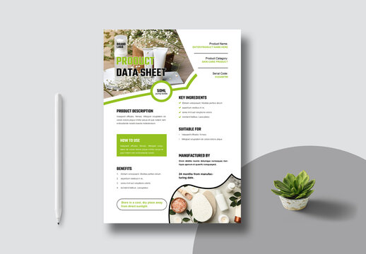 Product Data Sheet Layout