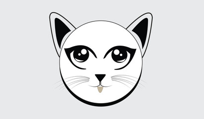 Cat emoji icon vector image.