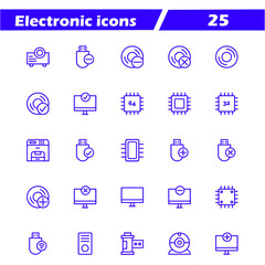 Electronic Icons Pack &ndash; Gadgets, Devices and Technology Symbols