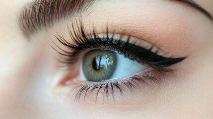Obraz premium Close-up of eye makeup