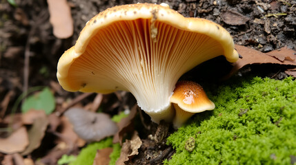 Fototapeta premium Oyster mushroom or Pleurotus ostreatus mushroom