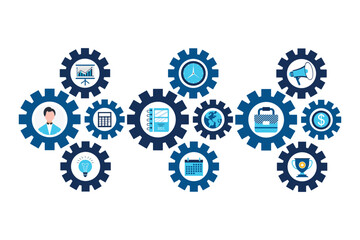 Talented Human Resource banner vector illustration with the icon of company success, talent management, sustainable business