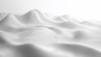 Abstract white landscape, dotted surface