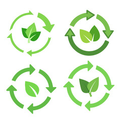 Obraz premium recycle symbol set