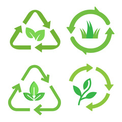 Fototapeta premium recycle symbol set