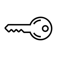 Key Icon Representing Access or Login Icon Design